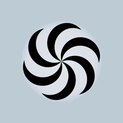 Minimal abstract symbol Circle vortex logo Geometric shape Vector illustration