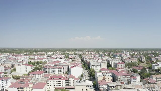 Aerial view of Merkez Ulu Mosque in Igdir. 4K Footage in Turkey