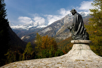Julius Kugy Monument in Trenta valley Slovenia