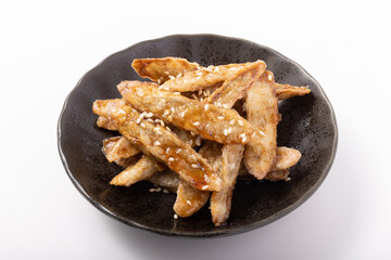 ごぼうの甘辛揚げ