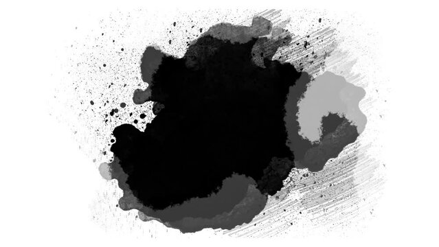 ink splatter compositing. Black ink drop slow motion transition. ink slow motion transition reveal.