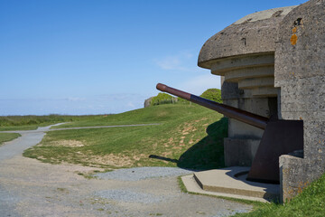 Old German Bunker at OMAHA BEACH, Normandy, France