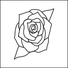 rose in vector shape