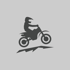 Fototapeta na wymiar Motocross logo icon design flat vector modern illustrations