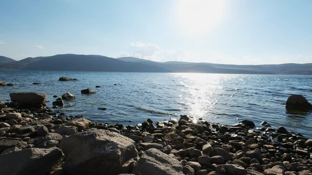 Close-up view of Balik Gol in Igdir. 4K footage in Turkey