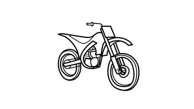 Moto bike Sketch and 2d animation, motorcycle