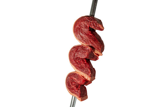 Picanha On Skewer On White Background Stock Photo - Download Image Now -  Picanha, Skewer, 2015 - iStock