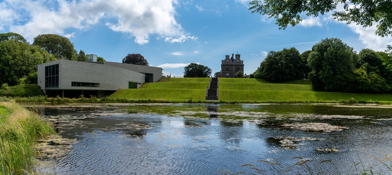 panorama view of the National Museum of Ireland - Country Life in Turlough Village on County Mayo