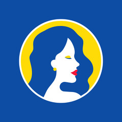 Profile of a beautiful Ukrainian woman. 