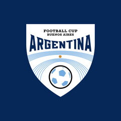 Sport championship logo. Football cup of Argentina.