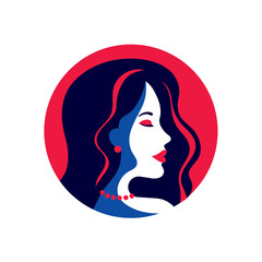 Profile of a beautiful woman. 