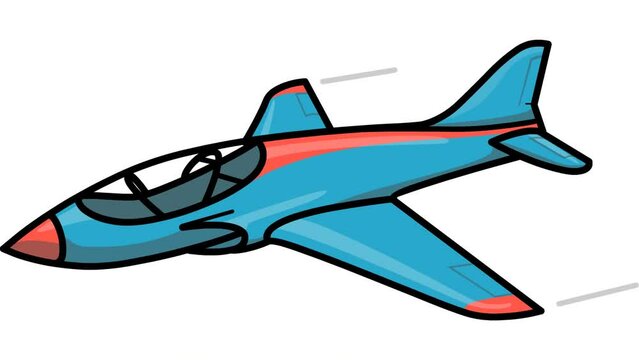 airplane flying and 2d animation