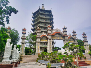 buddhist temple near lady buddha statue, Da Nang, Vietnam.