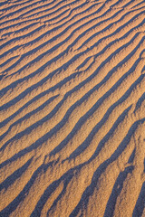 The sand lies in light waves