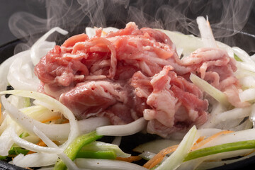 ラム肉の鉄板焼き