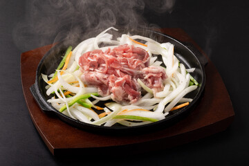 ラム肉の鉄板焼き