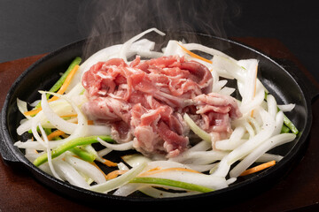 ラム肉の鉄板焼き