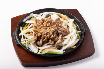 ラム肉の鉄板焼き