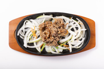 ラム肉の鉄板焼き