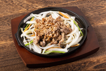 ラム肉の鉄板焼き