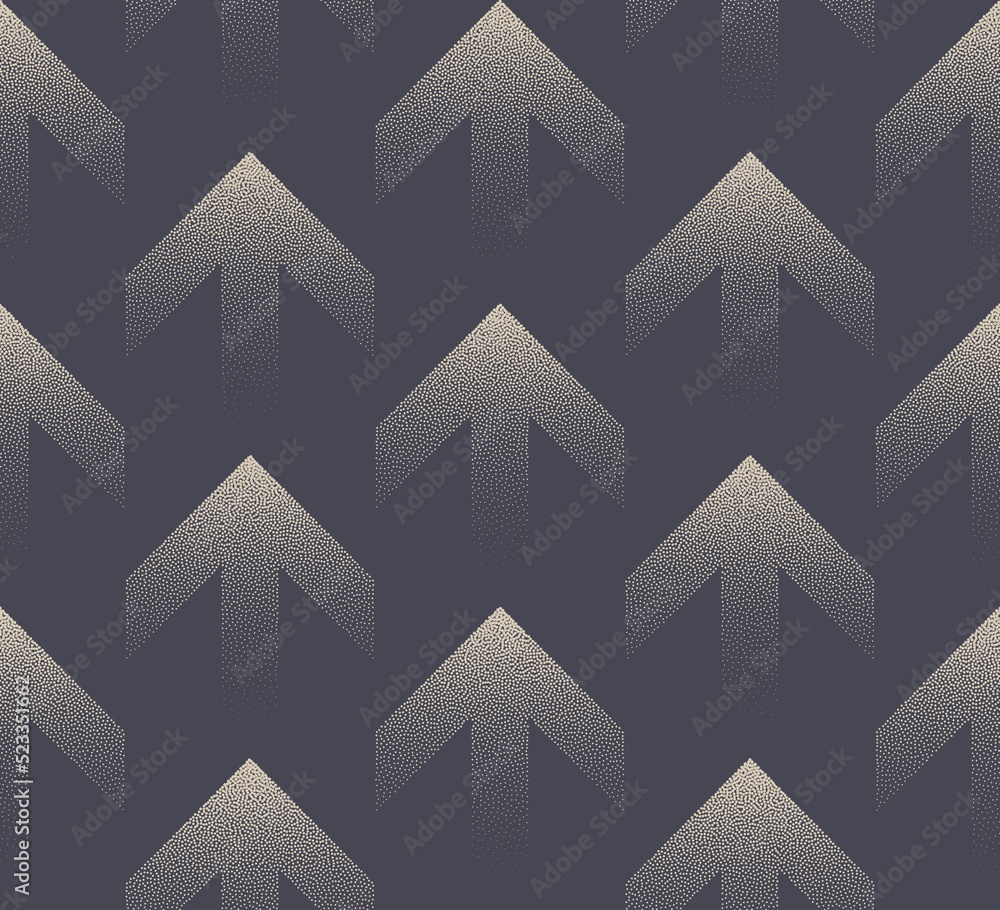 Poster up arrows stipple seamless pattern vector business abstract background. growth progress conceptual h