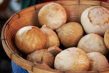Tropical fruits in a traditional market