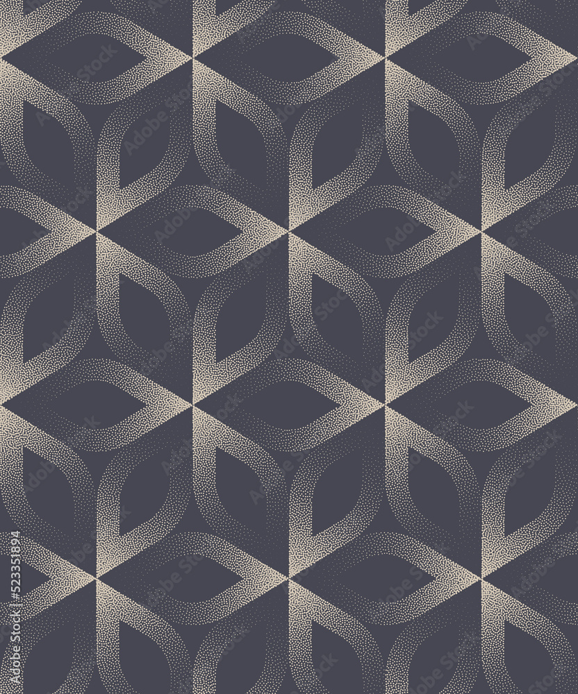 Poster unique sophisticated grid stipple seamless pattern vector abstract background. exclusive geometric o