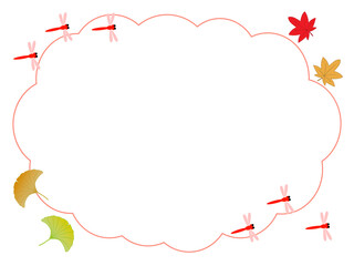 秋のフレームイラスト