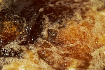 food being fried in oil