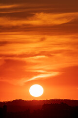 sunset in Carcassonne France