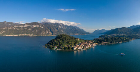 Aerial view of Bellagio on the Lake Como