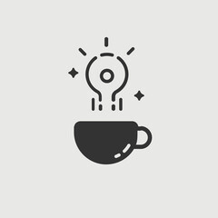 creative inspiration idea coffee drink icon