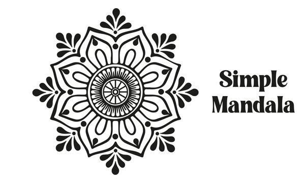 Simple Mandala Images – Browse 84,462 Stock Photos, Vectors, and Video