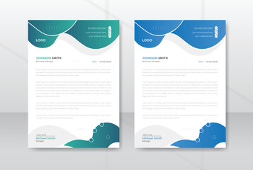 Modern corporate company business latterhead template design