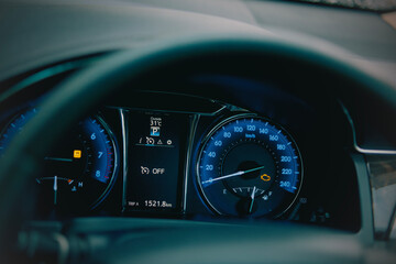 Dashboard, all dashboard consoles, close-up shots.