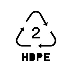 hdpe recycle plastic product glyph icon vector. hdpe recycle plastic product sign. isolated symbol illustration