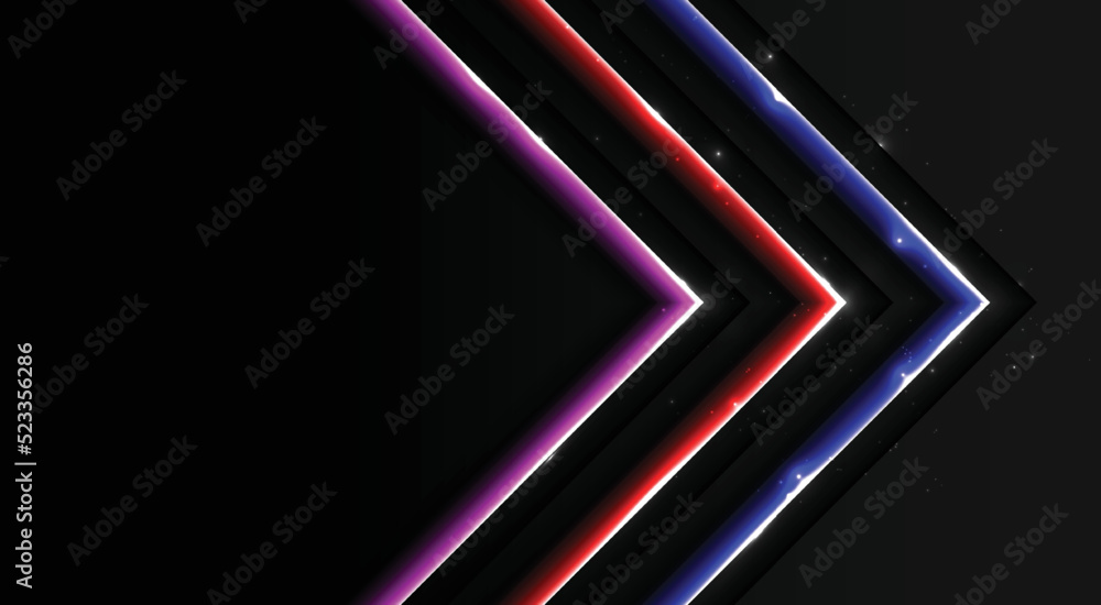 Poster modern abstract arrows. colourful dynamic motion. technology movement pattern for banner or poster d