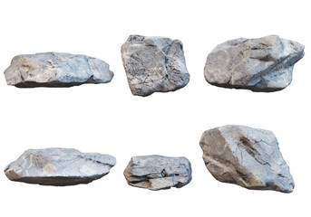 Fototapeta premium stone Different shapes on a transparent background