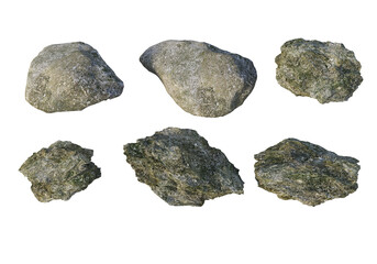 stone Different shapes on a transparent background