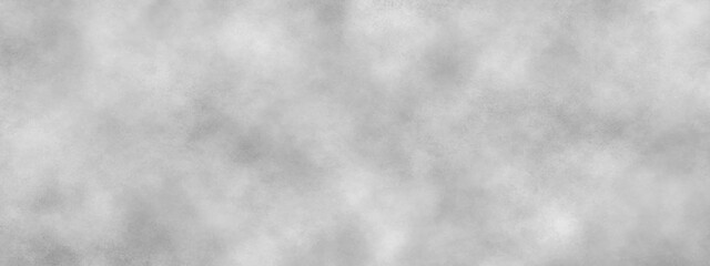 Abstract background with white clouds in the sky and watercolor design . Black and white ink effect water color illustration. Gray aquarelle painted paper textured canvas for design, vintage card .	