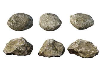 stone Different shapes on a transparent background