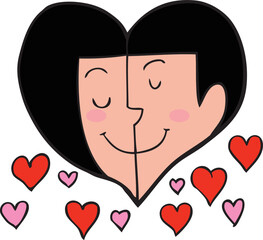 valentine day card with heart