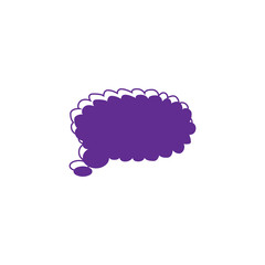 Speech bubble icon  flat design illustration