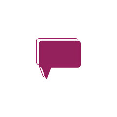 Speech bubble icon  flat design illustration