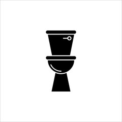 Toilet bowl line icon, outline vector sign, linear style pictogram isolated on white background.