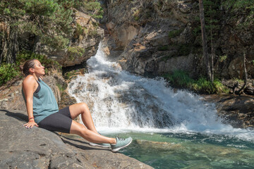 woman relaxing in the nature