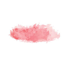 Pink watercolor brush isolate on white, PNG file.