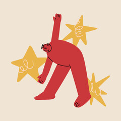 person with a star