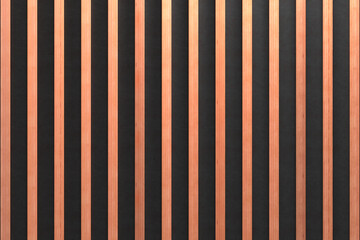 A wooden lamella wall in the color of natural wood with a pattern of wall panels in the background. - obrazy, fototapety, plakaty