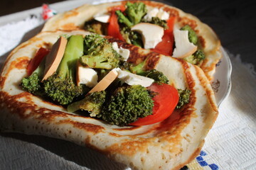 pancakes with broccoli